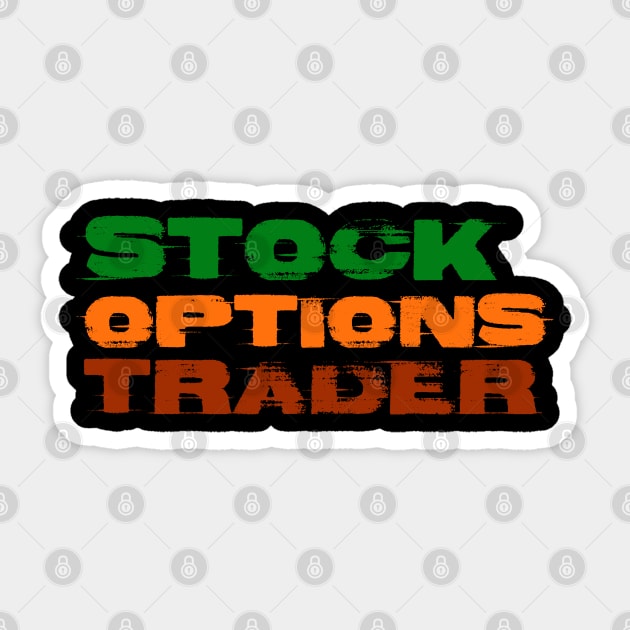 Stock Options Trader Sticker by Proway Design